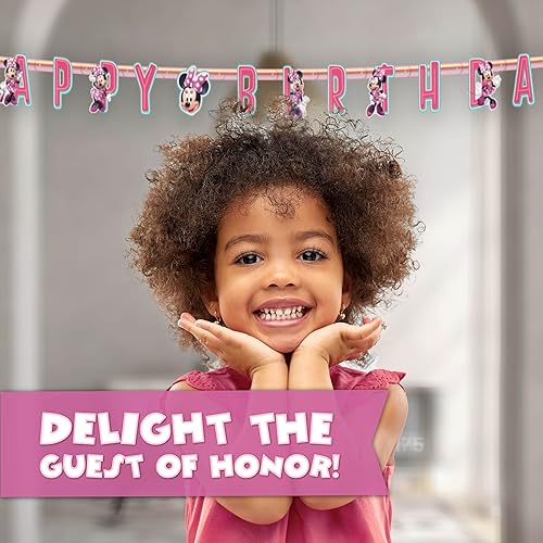 Miniatura 6 de Suministros para fiesta de cumpleaños de Minnie Mouse  Decoraciones de fiesta de Minnie Mouse  Suministros de fiesta de Minnie Mouse sirve a 16