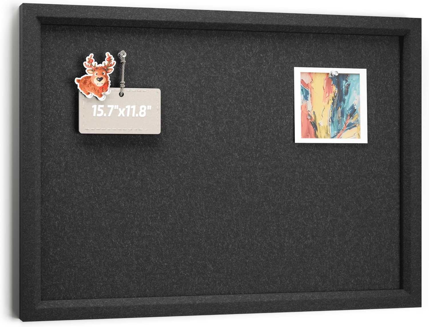 Fluxynara Foldable Cork Board Alternative, Felt Bulletin Board 36" x 24" Oatmeal Frame with 24 Adhesive Tabs, Pin Board for Home Office, Classroom, Entryway, Kitchen Wall Decor—Deep Camel