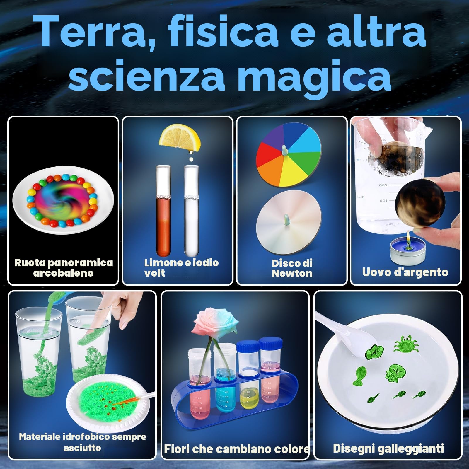 UNGLINGA 250+ Esperimenti Kit Scientifici per Bambini, Set di Chimica, Vulcano, Progetto Scienza Giocattoli STIM per Ragazzi Ragazze Apprendimento Regali Educativi Set