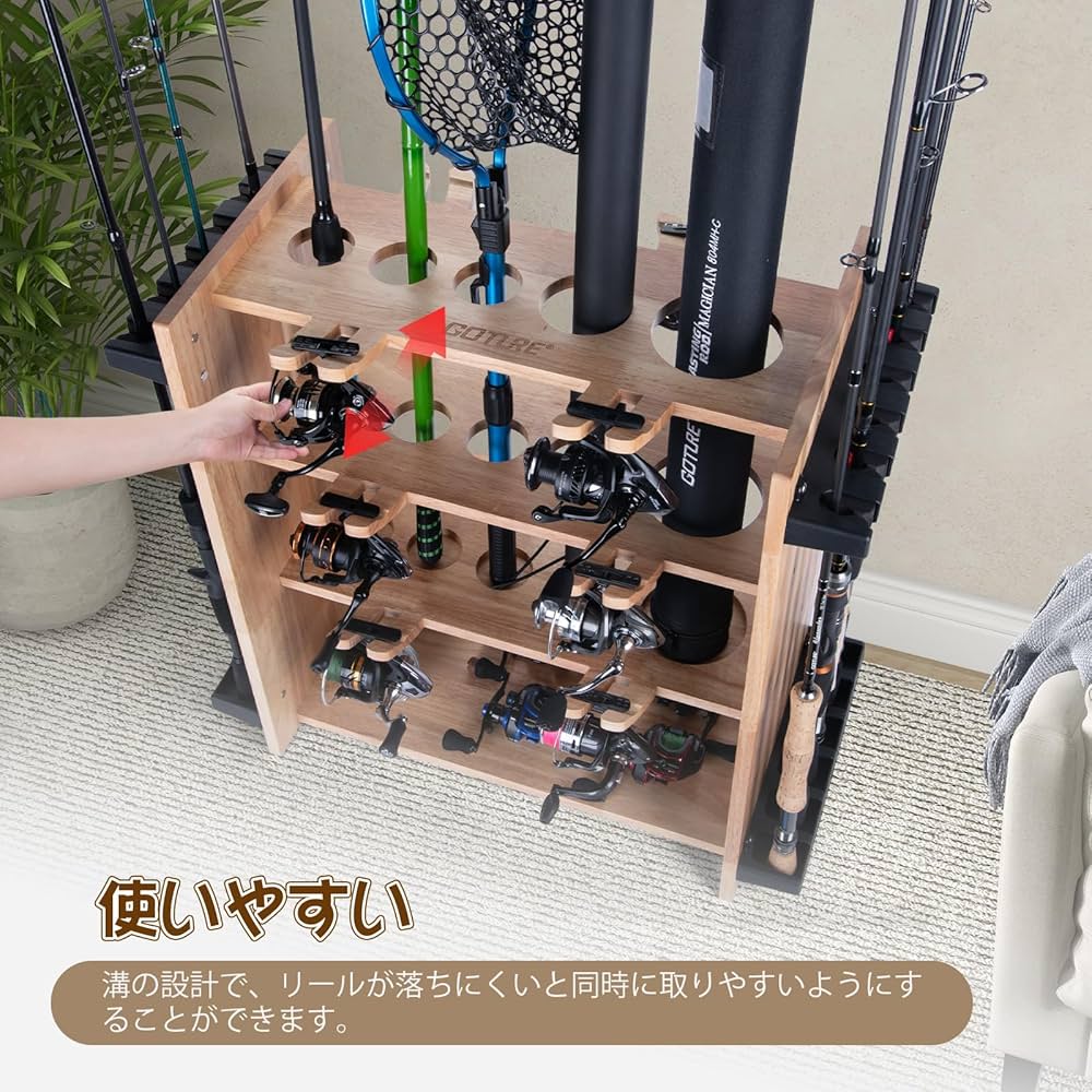 ロッドスタンド　リールスタンド ロッドスタンド両面19本掛け+リールスタンド両面Lサイズ /本体