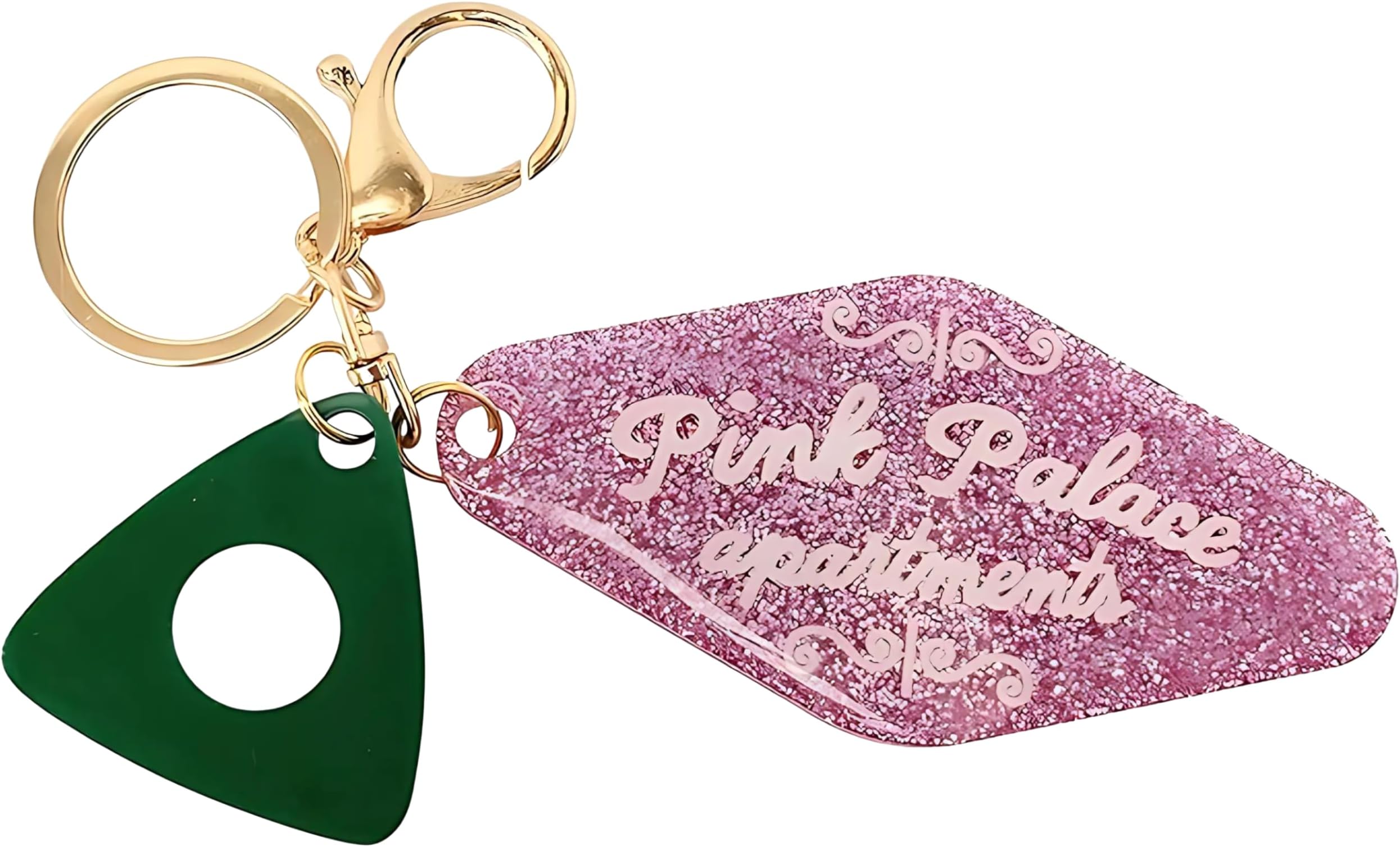 ASVP Shop Coraline Pink Palace Apartments Handmade Resin Keychain, Pink, One size