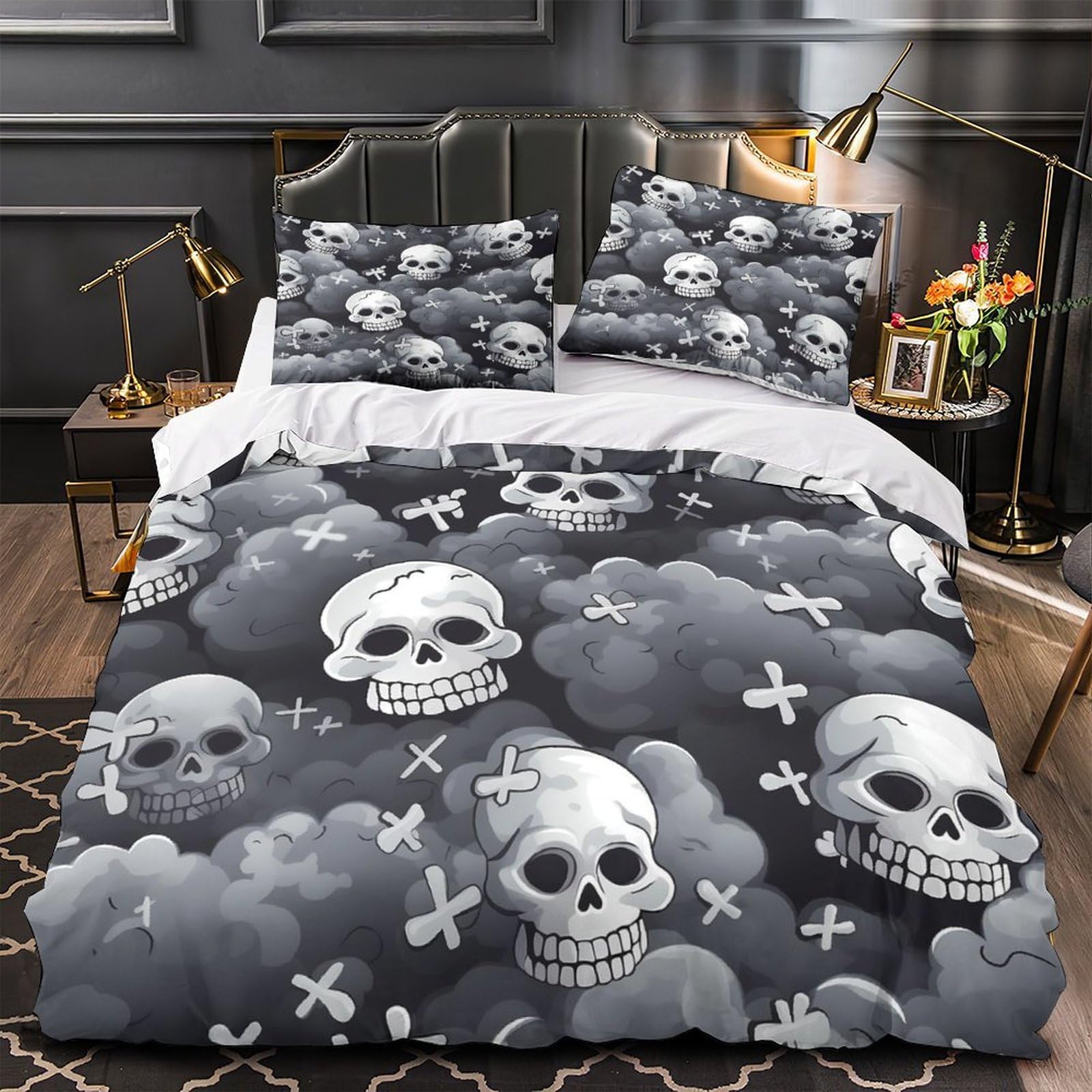 Parure de lit fleurs tropicales double 200x200cm en microfibre ultra douce
