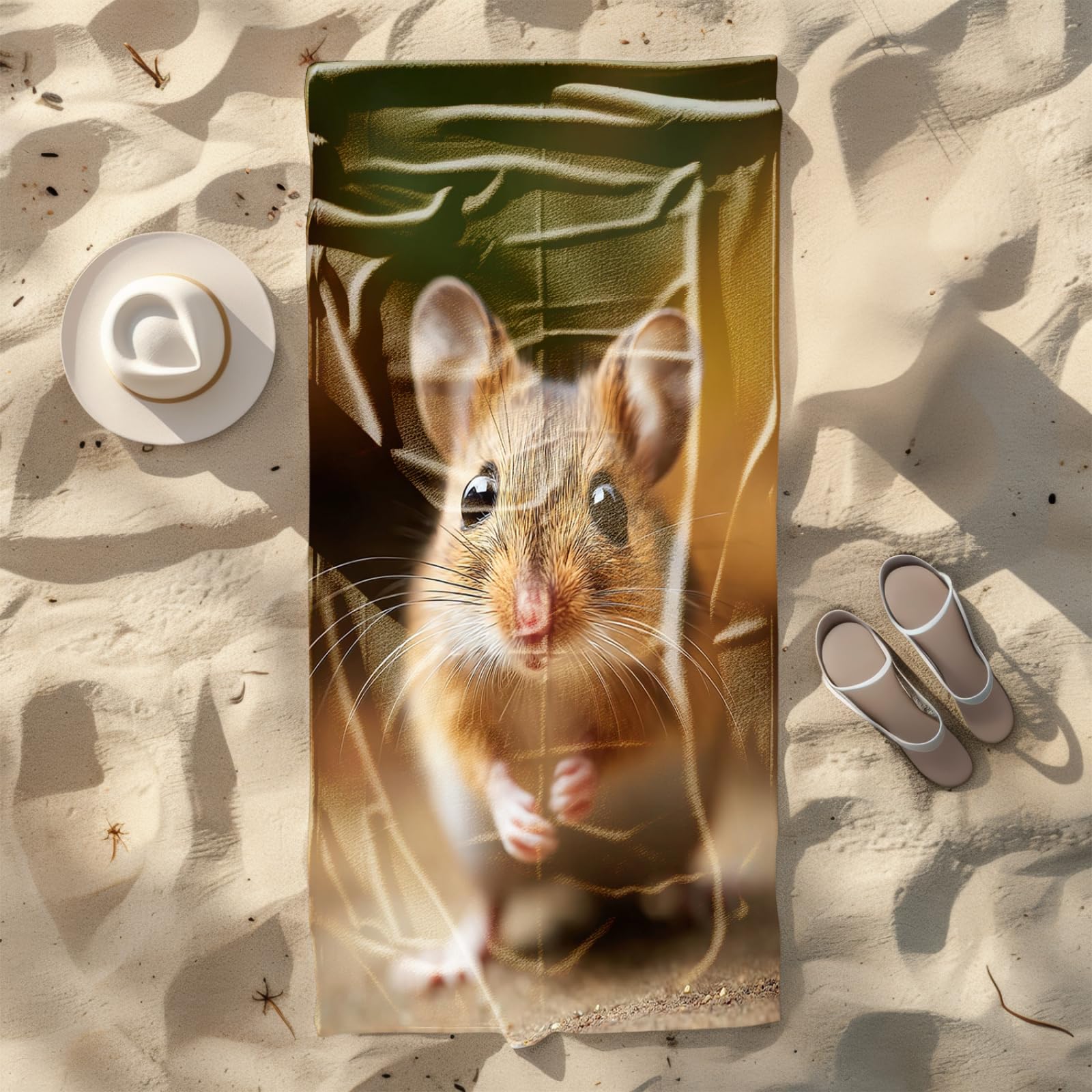 Générique Serviette Microfibre Plage Animaux Bruns Mignons