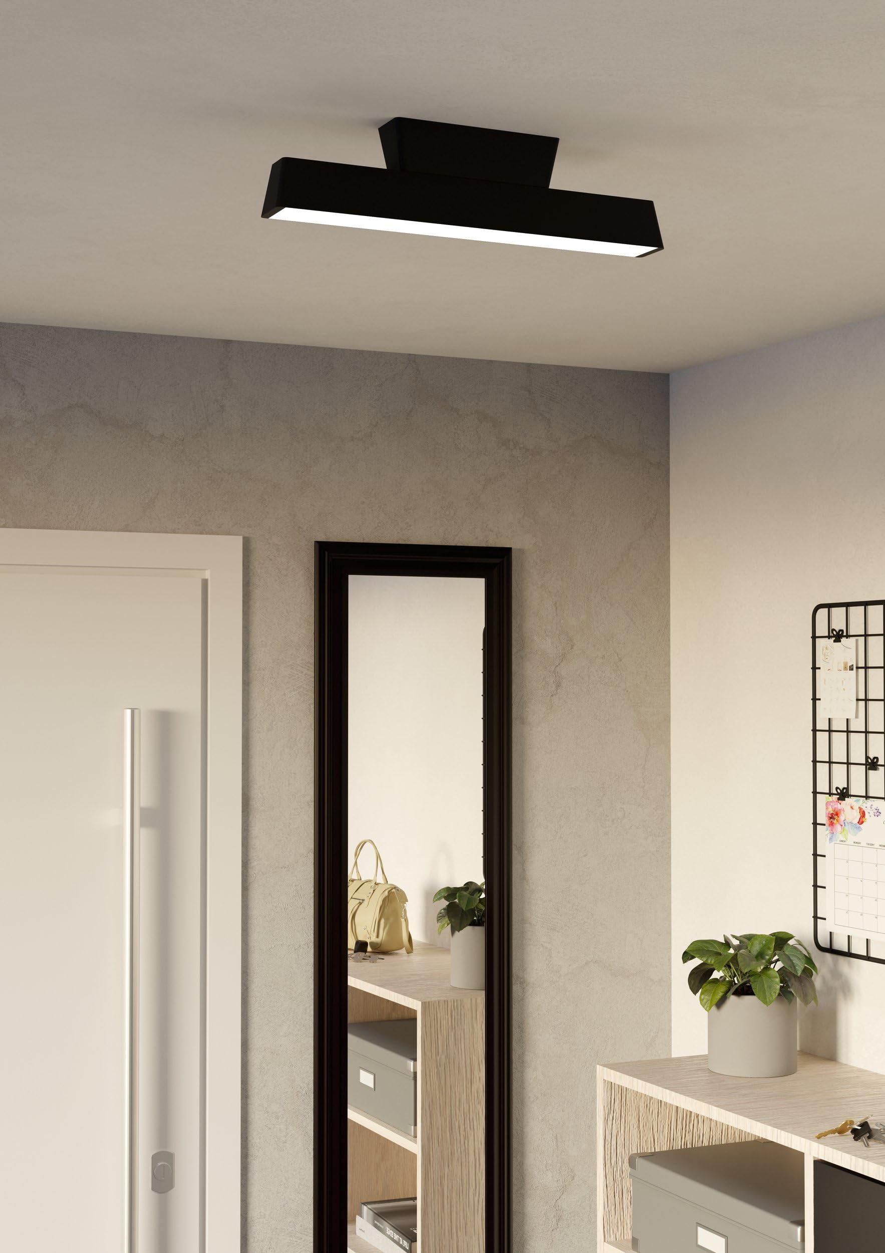 Eglo connect.z Smart Home Led lampada da soffitto Simolaris-Z, ZigBee, app | e controllo vocale, colore della luce regolabile, dimmerabile, L 47 cm
