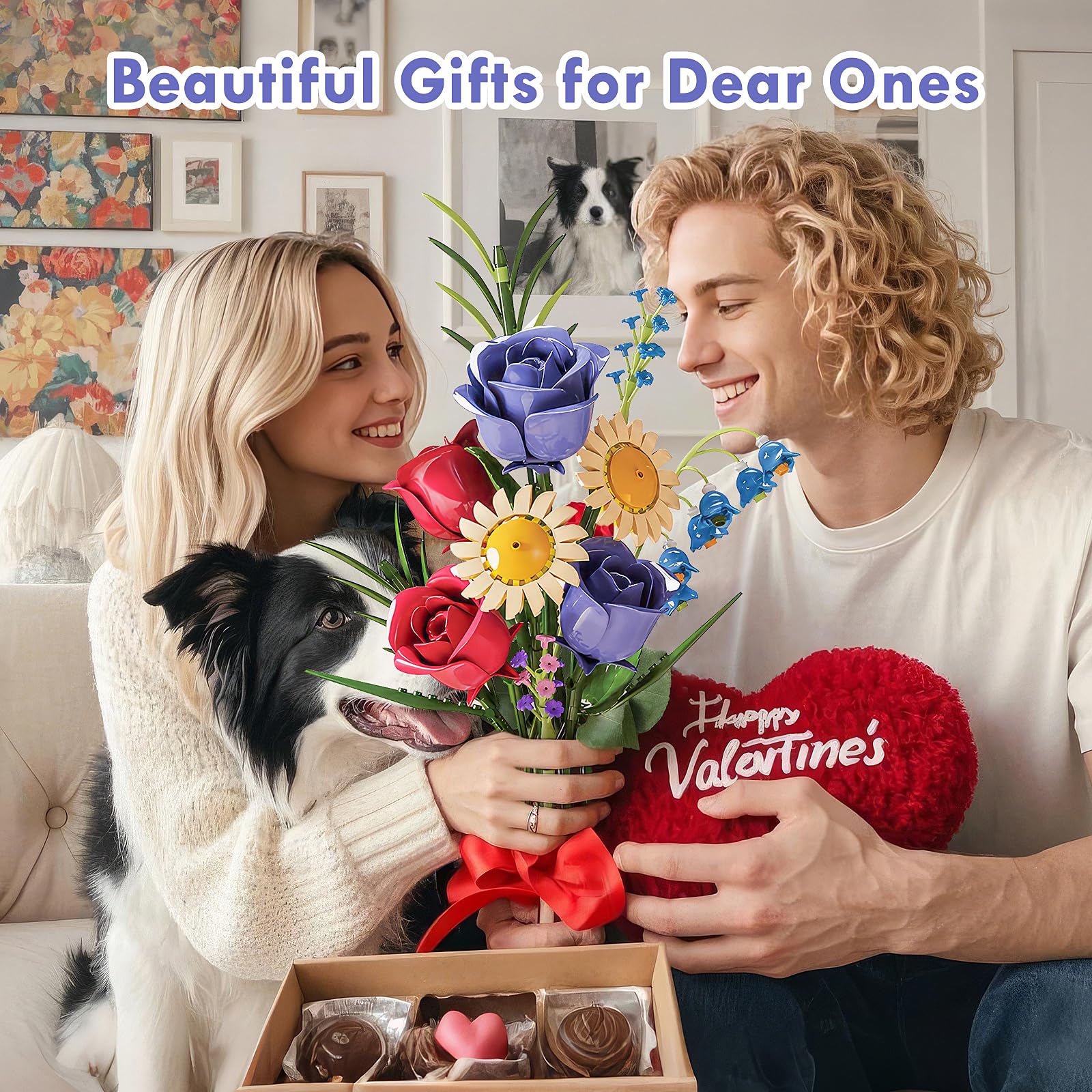 Blumen Bausteine Set Mit Vase – DIY Blumenstrauß Dekoration Zum Basteln & Verschenken