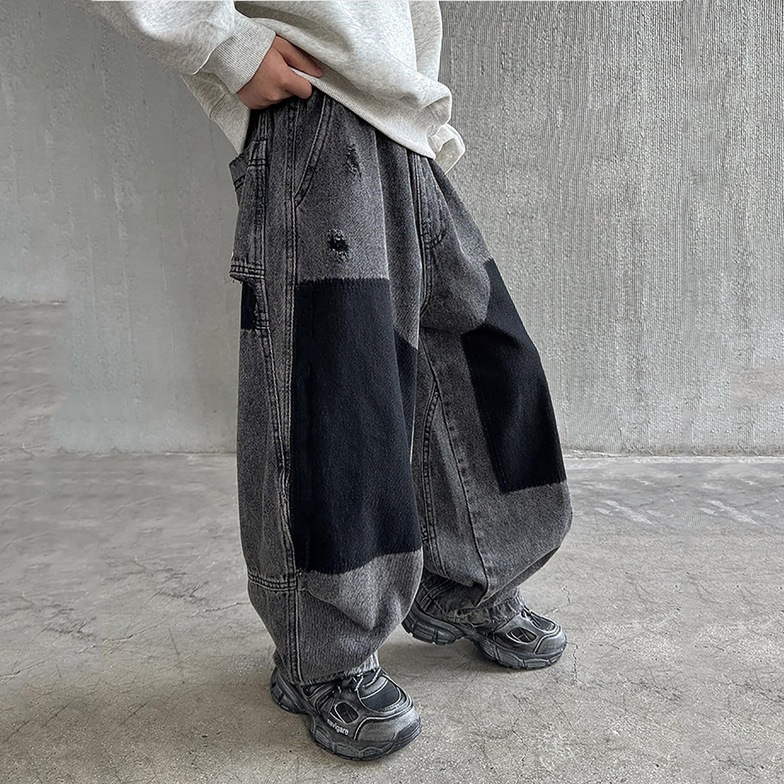 jeans ragazzo 13 anni-Jeans cargo per bambini, comodi pantaloni casual, pantaloni in denim elasticizzato resistente per bambini, da indossare tutti i giorni, per la scuola, il gioco all'aperto