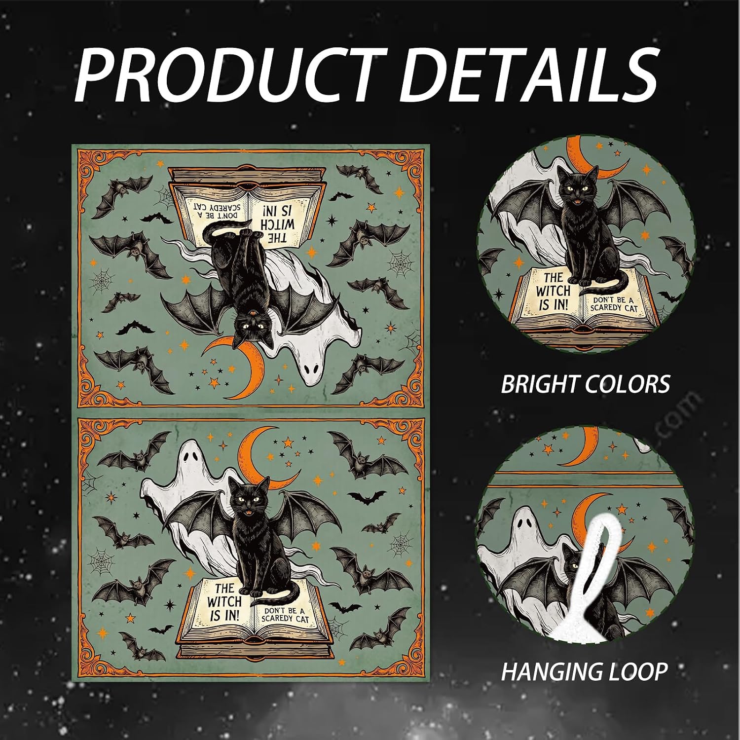 4 Pcs Halloween Kitchen Towels, Vintage Skull Pumpkin Witch Cotton Dish Towels for Home Decor, Spooky Halloween Boo Bat Hand Towels for Kitchen Bathroom Decoration Gifts 16 X 24 Inch