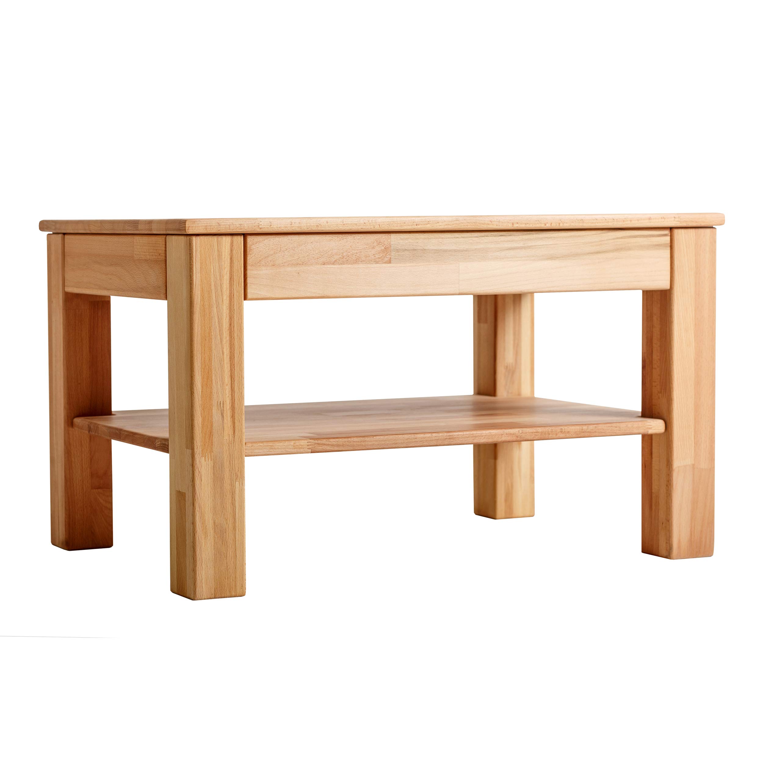 Krok Wood Couchtisch Bonn aus Massivholz (Buche, 75 x 50 x 45 cm)