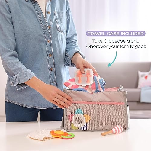 Miniatura 22 de Grabease Juego de utensilios de alimentación para bebés, estuche de viaje para contenedores para niños pequeños, protector de estrangulamiento