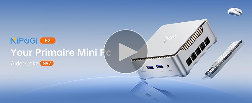 NiPoGi Essenx E2 Mini PC, Ιntel Alder Lake-N97(jusqu'à 3,6 GHz), 8