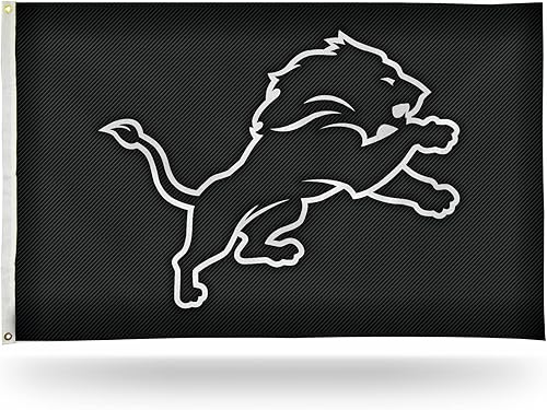 Rico Industries NFL - Bandera unisex de 3 x 5 pies, diseño de fibra de carbono de una sola cara, con ojales