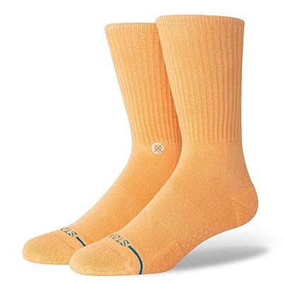 Stance Icon Washed Crew Knee High Socks Shoes Peach
