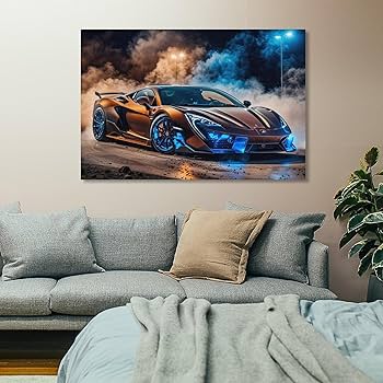 Amazon.co.jp: 車 ポスター、ファッショナブルな車、はたらく車