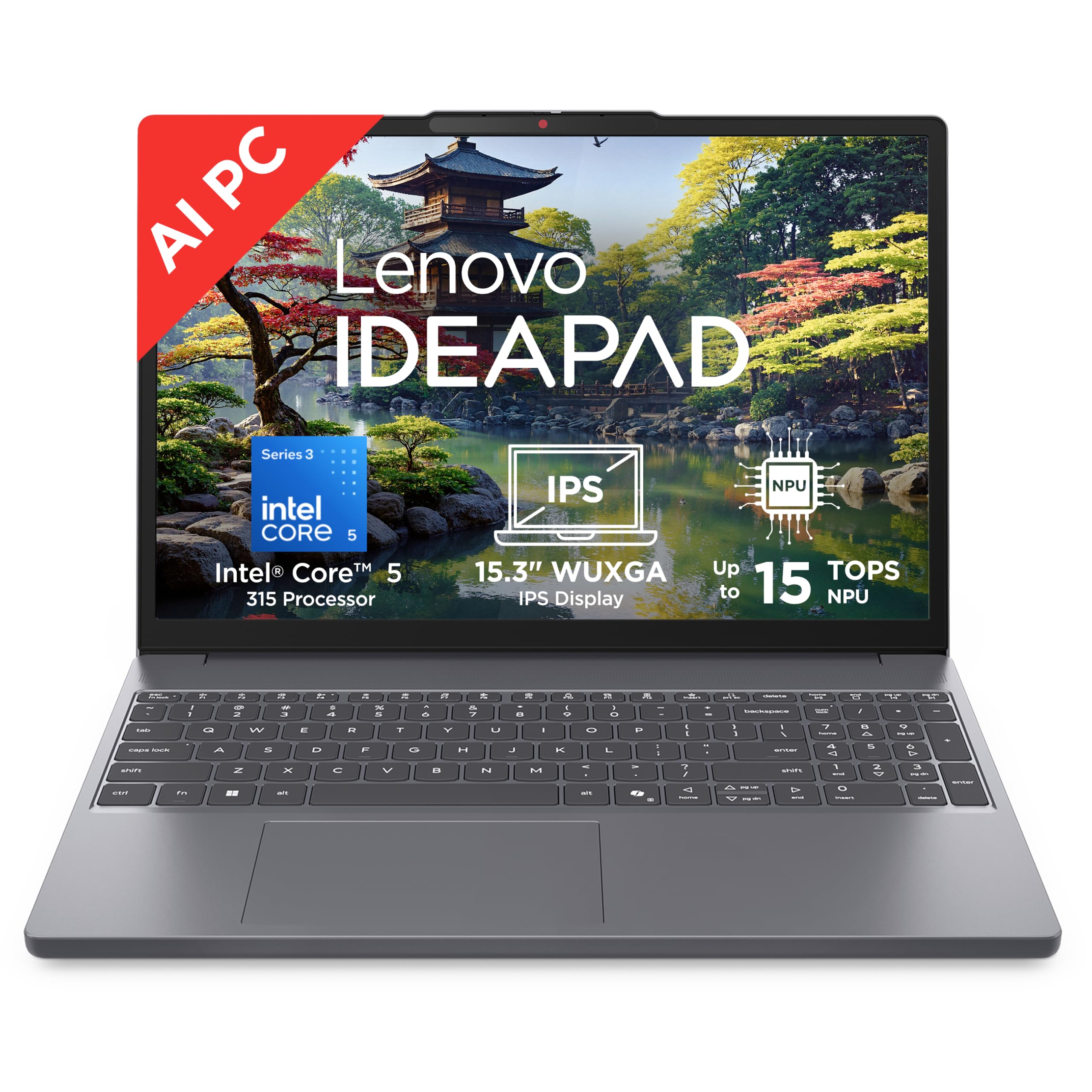 Lenovo IdeaPad Slim 3 Smartchoice (2026) Intel Core 5 315 AI PC (8GB RAM/512GB SSD/15.3" (38.35cm)/WUXGA IPS/Windows 11/MSO 365 Basic+Office 2024/Backlit Keyboard/Grey/1.6Kg), 83RR00RPIN Laptop-picture-25
