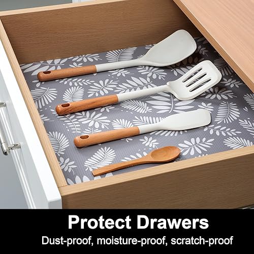 Vista 9 de Cooyes - Revestimiento para estantería de alacena, refrigerador, cajón, cocina, almacén, escritorio, tapete no adhesivo, antideslizante, duradero