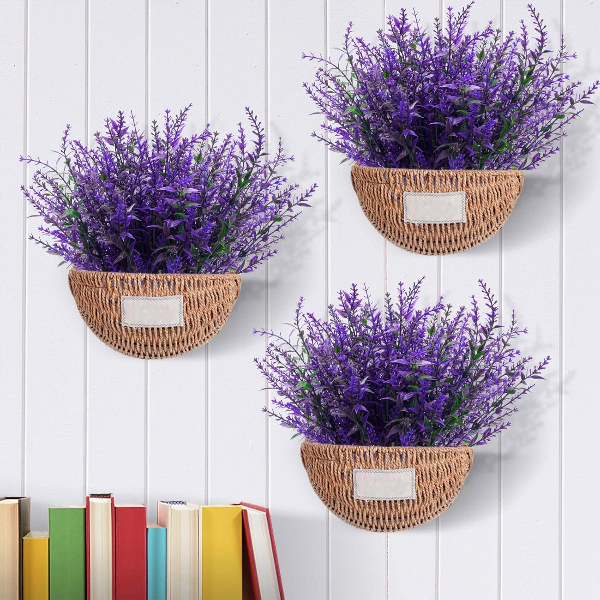 HNVNER 16 Bundles Outdoor Artificial Lavender Flowers Uv Resistant Fake Flowers Faux Plastic Plants Indoor or Outside Hanging Planter Home Garden Decoration(Purple) - Image 4