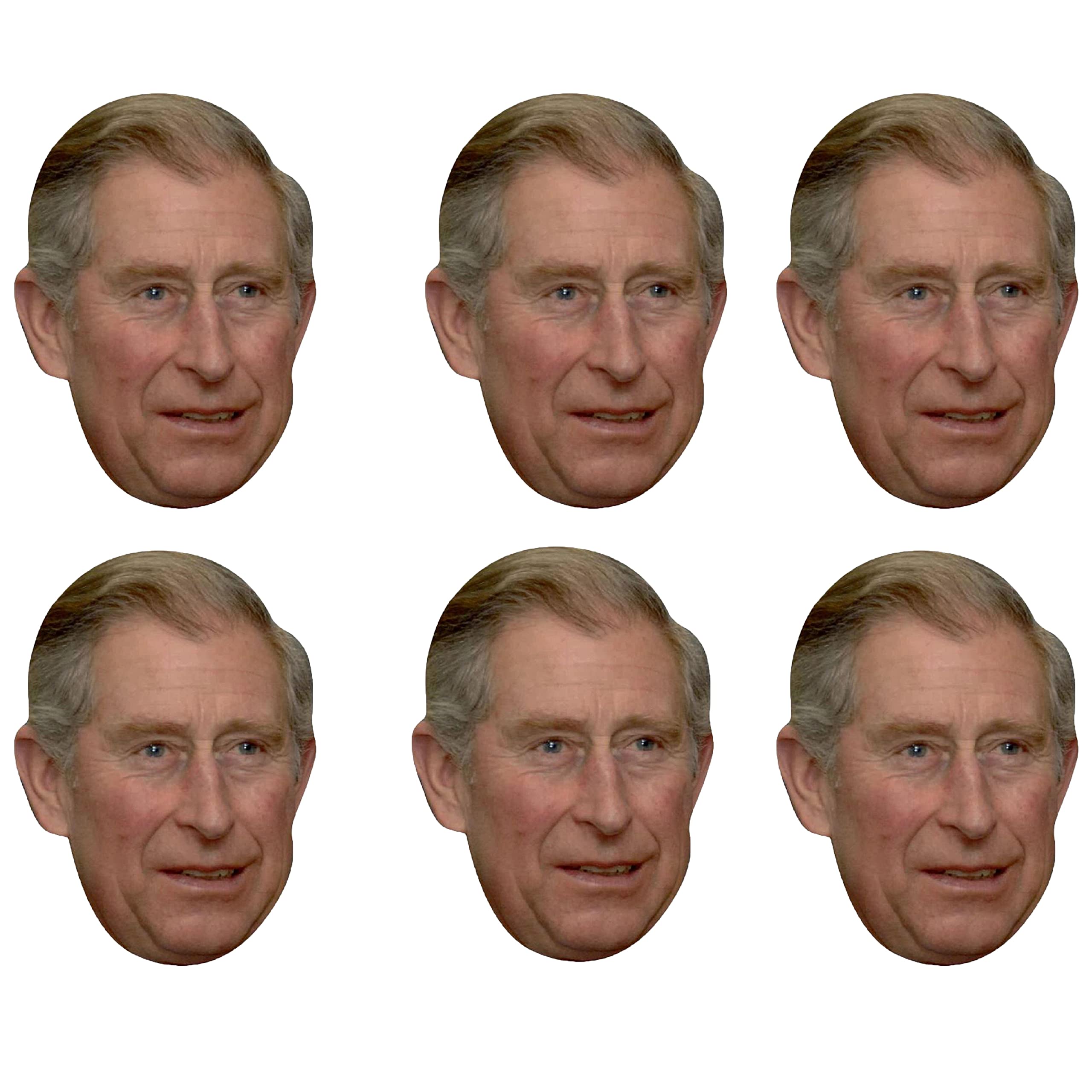 10Pcs King Charles III Royal Family Face Mask Kings Coronation Supplies Celebrities Face Masks UK Hen Night Stag Parties Fancy Dress Bulk Wholesale