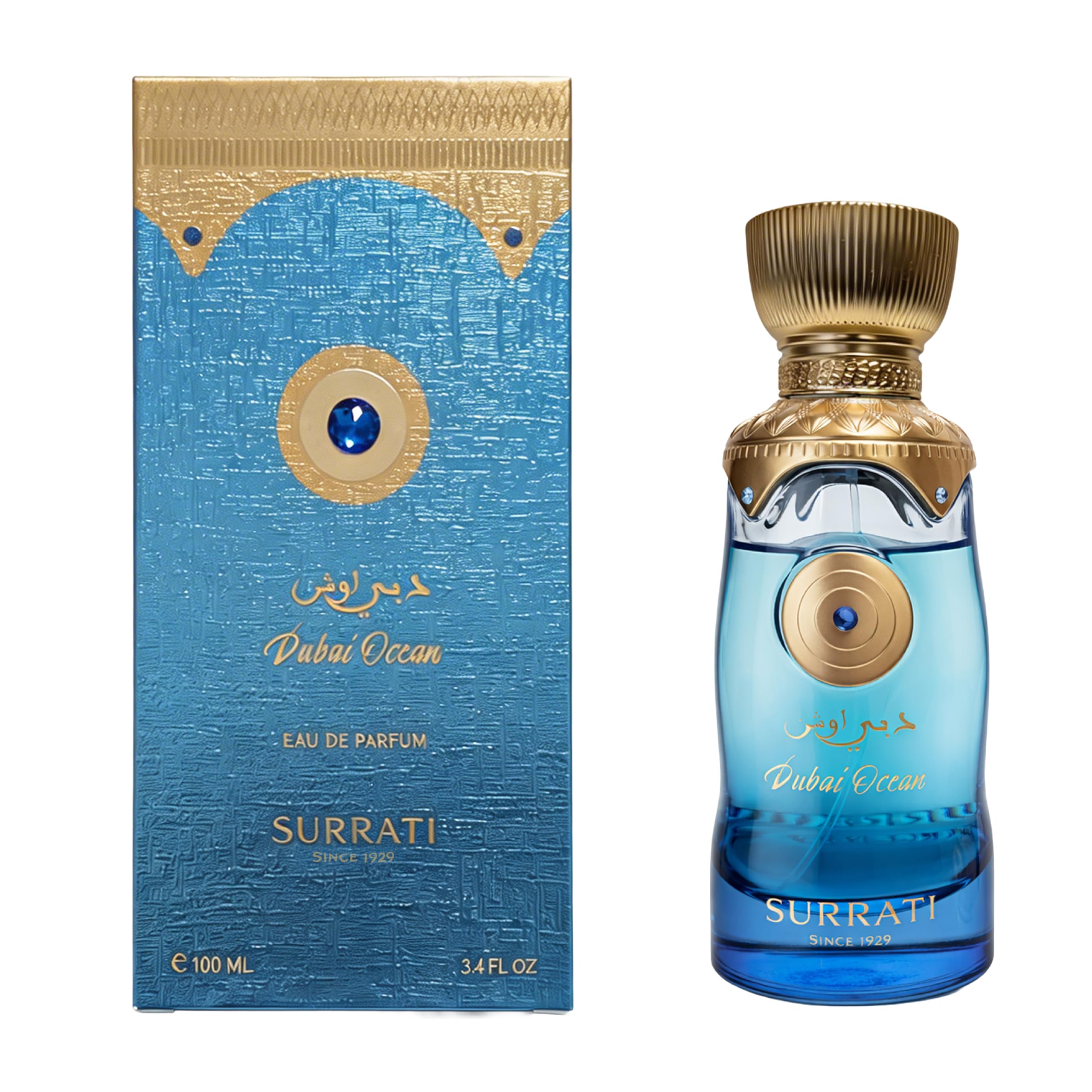 Surrati Dubai Ocean Eau de Parfum | Marina Aqua Long Lasting Fragrance | Unisex Luxury Pure Perfume Spray | 100ml