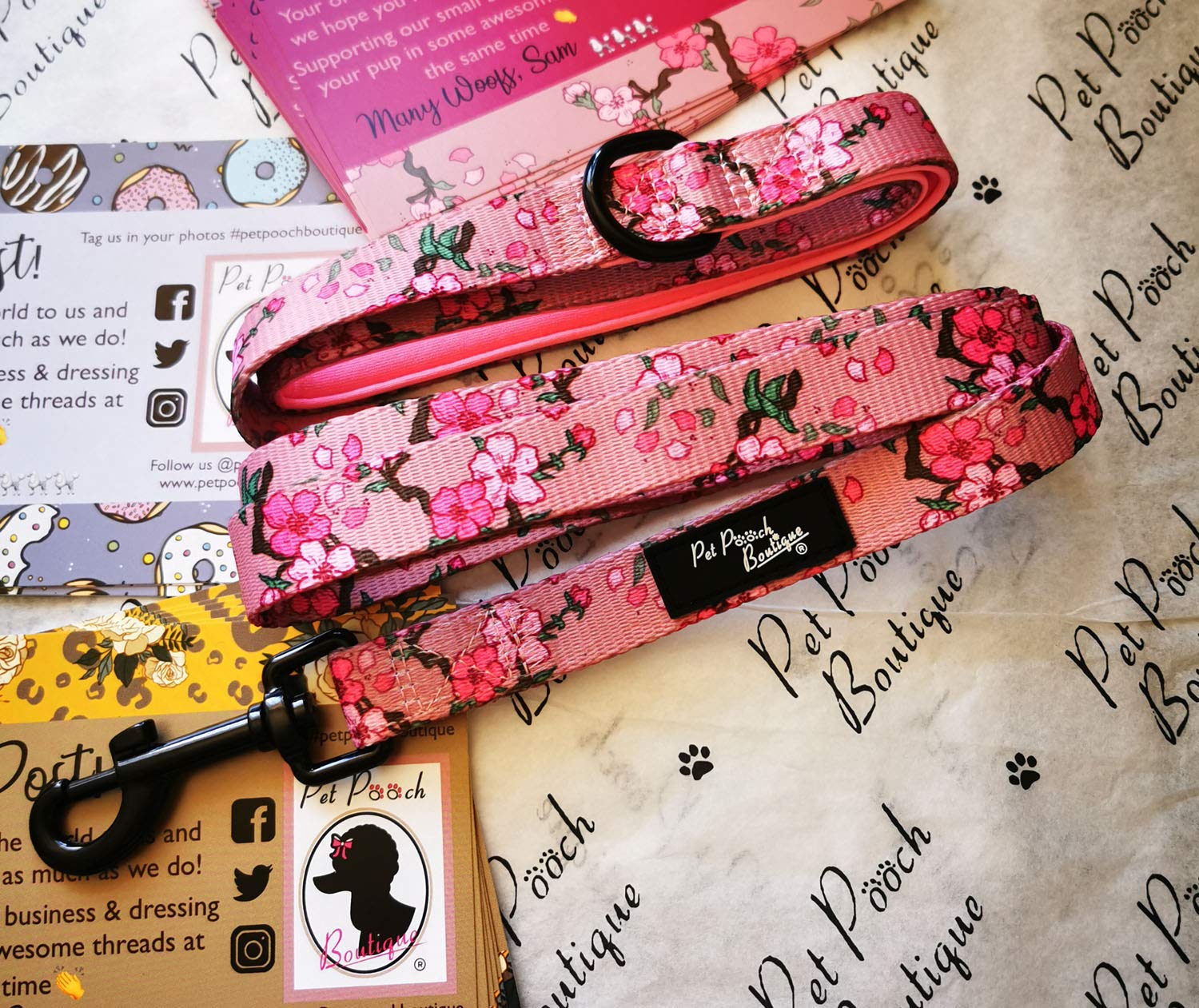 Pet Pooch Boutique Cherry Blossom Dog Lead, One Size, 0.3 kg