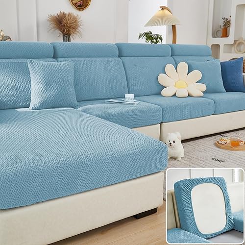 Miniatura 9 de Fundas de sofá mágicas relajantes para el hogar, fundas elásticas para sofá, fundas de sofá para sofá, fundas de sofá para perros, lavables (gris