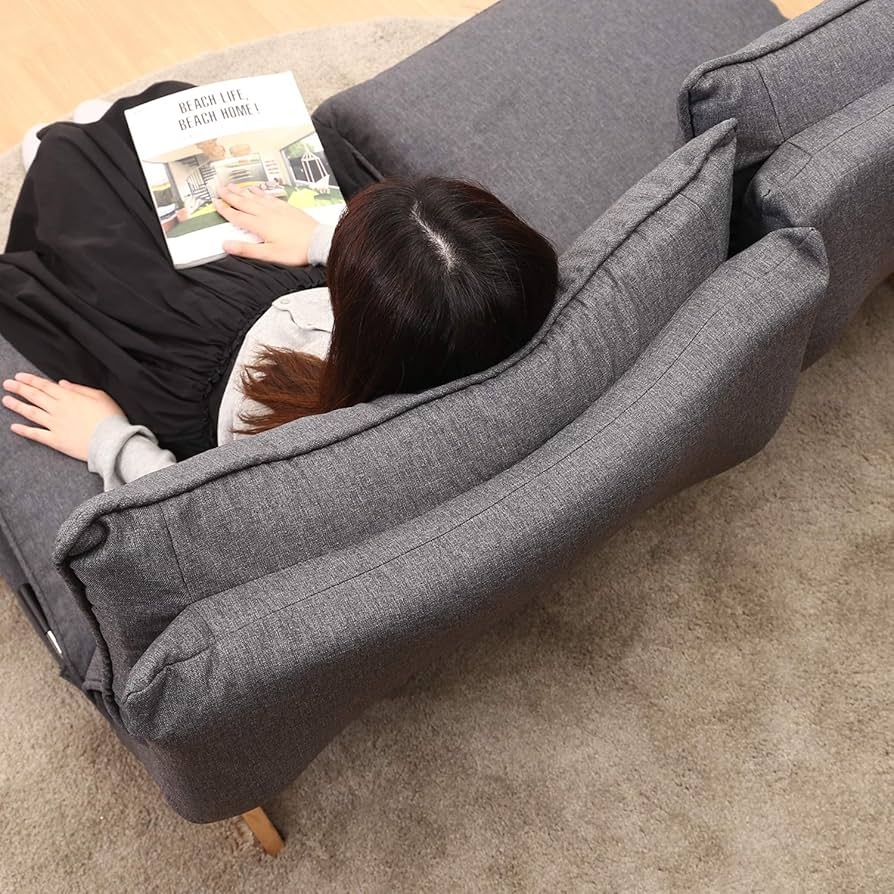 ソファ　リクライニング　2人掛け　座椅子　ダークグレー 新作】座椅子 ソファ 二人掛け 4WAY 使い分け リクライニング