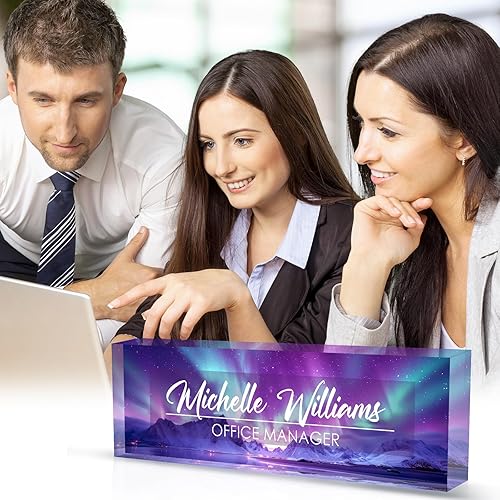 Miniatura 9 de Placa de nombre personalizada para escritorio, placa de nombre de escritorio personalizada, placa de identificación acrílica personalizada,