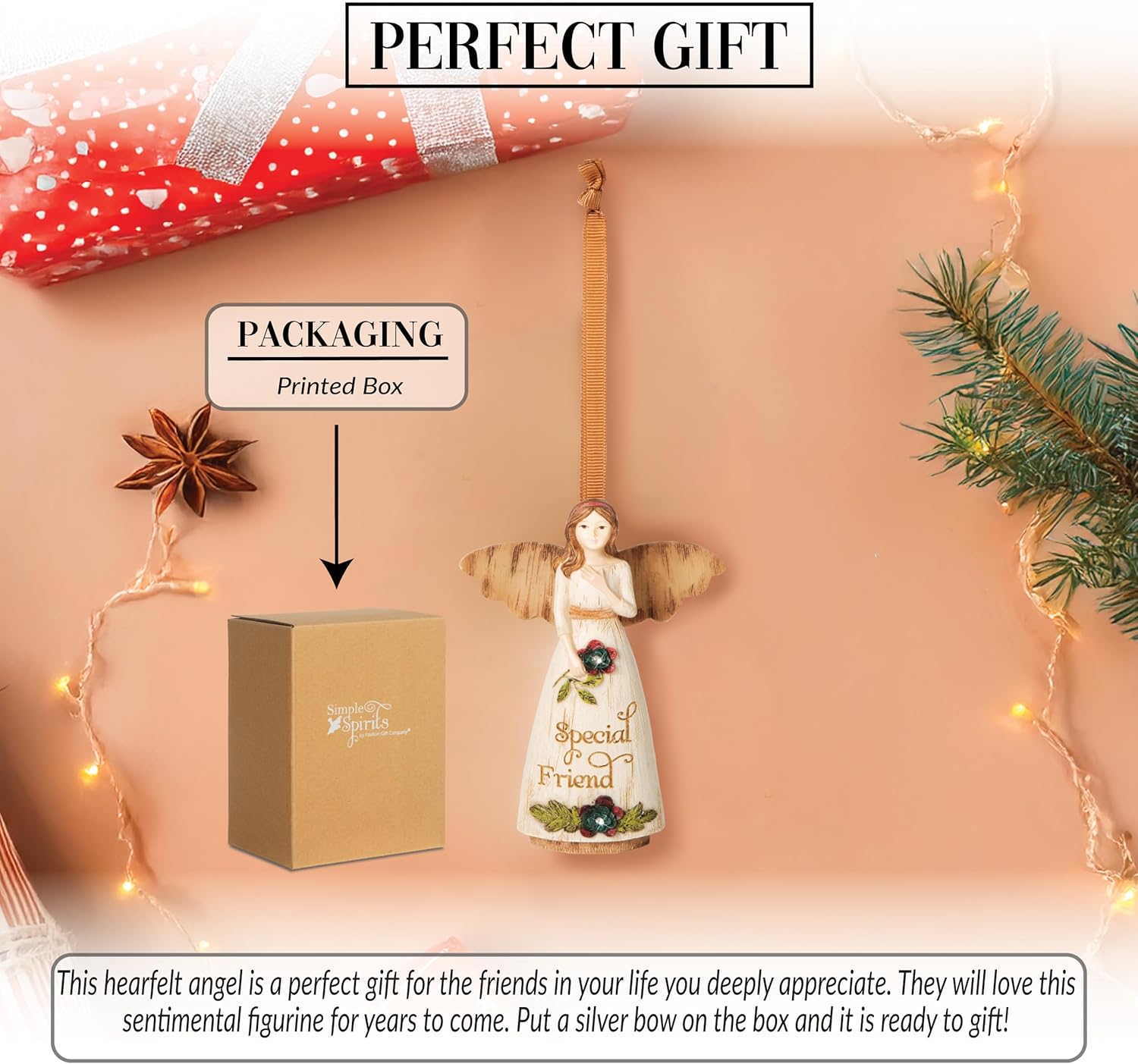 Pavilion Gift Company 02979 Special Friend Ornament/Angel Figurine, 4-1/2-Inch - Image 3