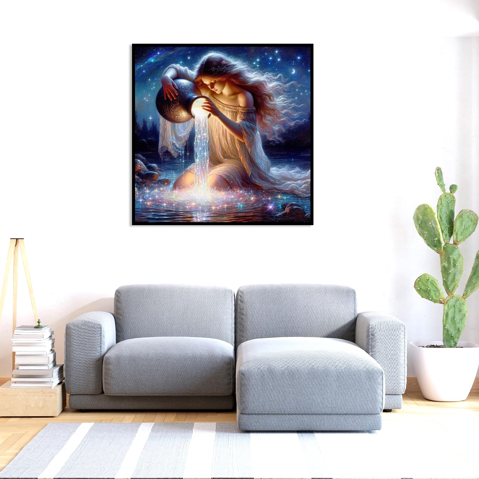 Quadro Diamanti 5D Bilancia 40x50 Cm | Kit Diamond Painting Fai Da Te Con Pietre Tonde Per Adulti E Principianti