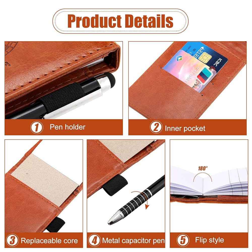 Amazon.com : Teling 8 Pcs Mini Pocket Notepad Holder Set