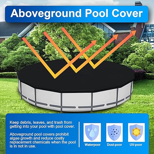 Miniatura 5 de Cubierta de piscina sobre el suelo de 15 pies para cubierta de piscina redonda de invierno para cubierta solar de piscina sobre el suelo