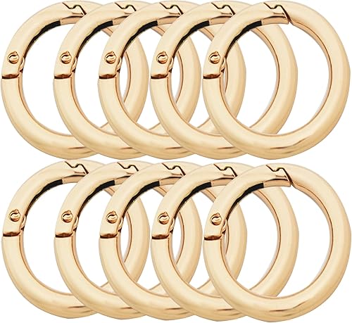 Miniatura 8 de Mosquetones redondos grandes de 2 pulgadas (1.969 in) de diámetro interior, ganchos a presión, ganchos de presión de aleación de zinc, anillos o