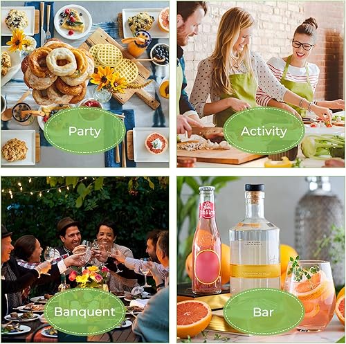 Miniatura 6 de POWLAB Contenedor de condimentos refrigerado por hielo, organizador de condimentos de frutas y verduras, estación de decoración de plástico con tapa