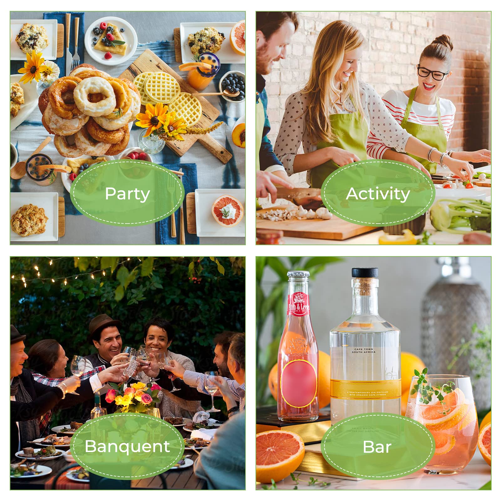 2 recipientes refrigerados con hielo para servir condimentos, frutas, verduras, condimentos, estación de decoración de plástico con tapa para frutas, helados, ensaladas, organizador de