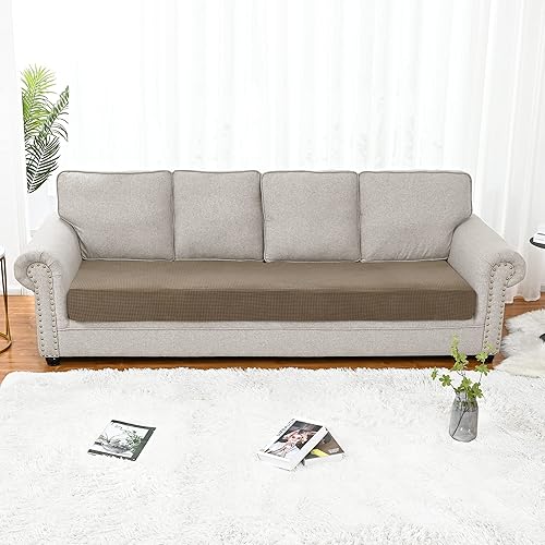 Fundas de cojín elásticas para sofá modular en forma de L, funda suave de forro polar para sofá en forma de L (para 3 cojines o diván largo, 1 pieza)