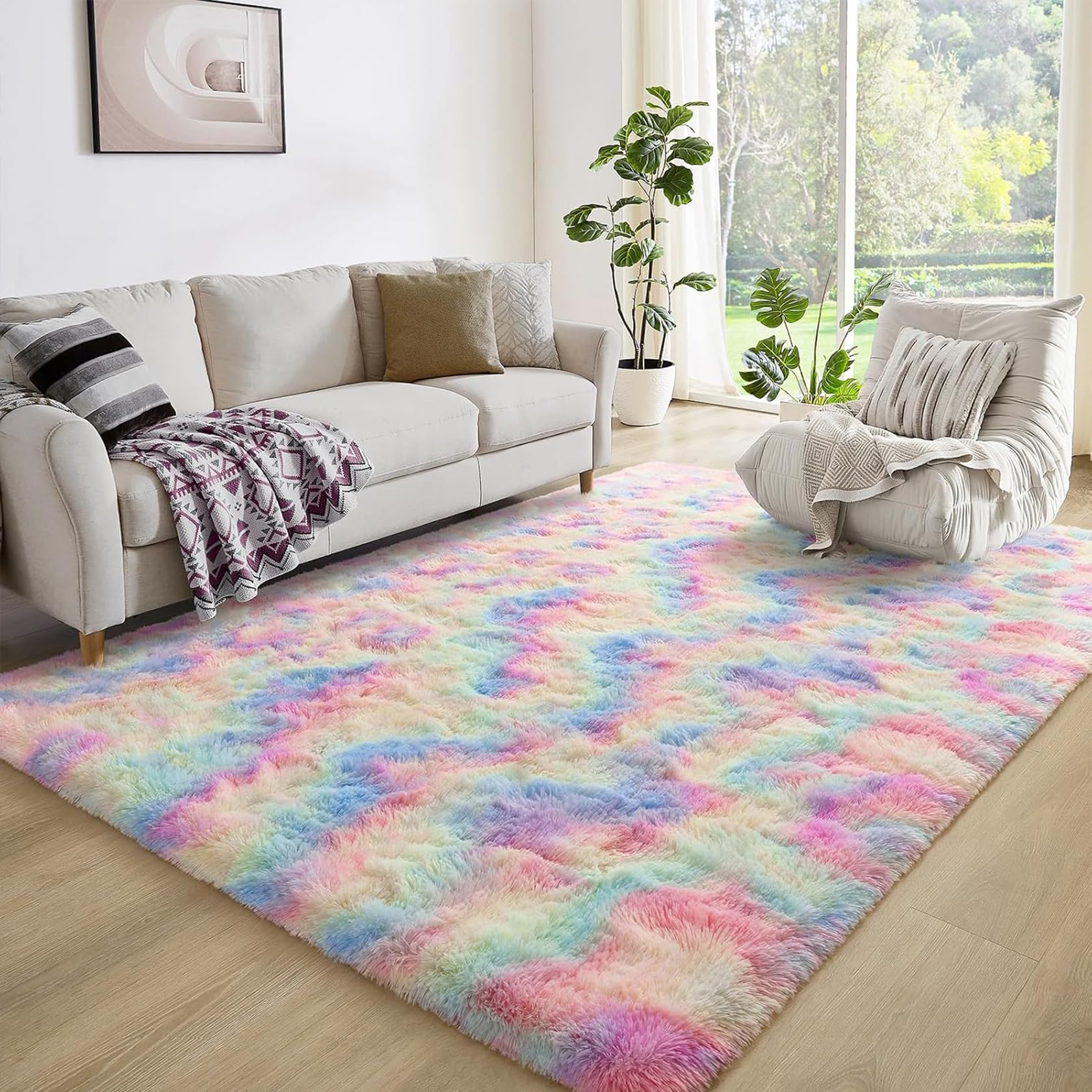 Tapis moderne extra large facile à nettoyer pour salon 190x270