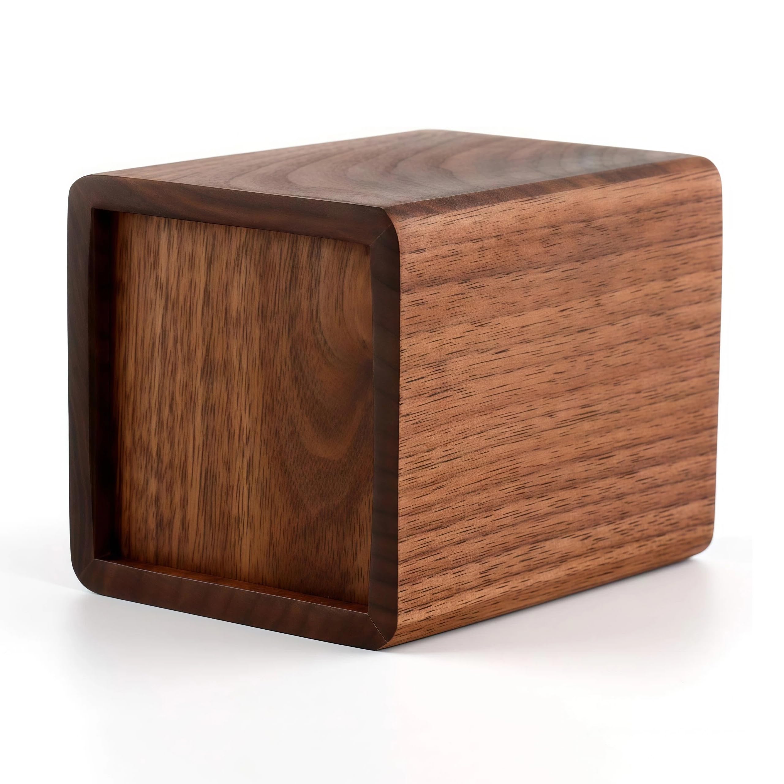Titular de madera natural de escritorio lápiz organizador escritorio oficina lápices soporte simple (nogal negro)