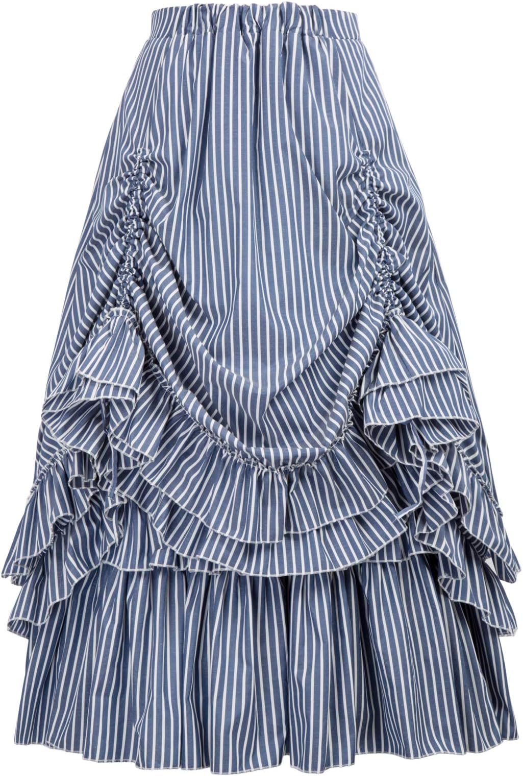 Women's Vintage Stripes Gothic Victorian Skirt Renaissance Style Falda