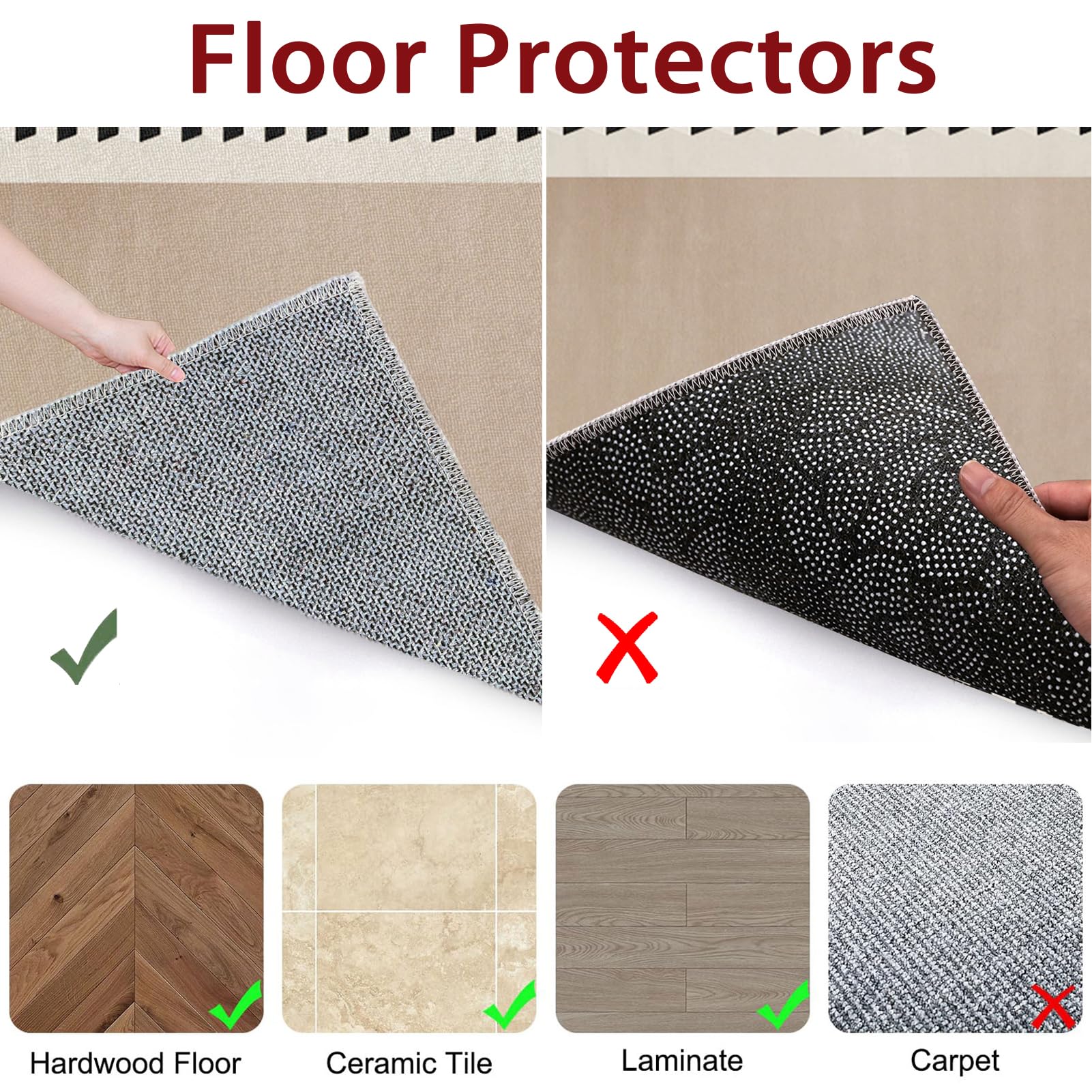 100 x 160 cm Tappeto per Sedia Ufficio Gaming, Alfombrilla de Protección para Suelos Duros, Tappetino per Sedia da Ufficio, Sedia Protettiva Multiuso per la Casa Tappeto per Pavimenti duri