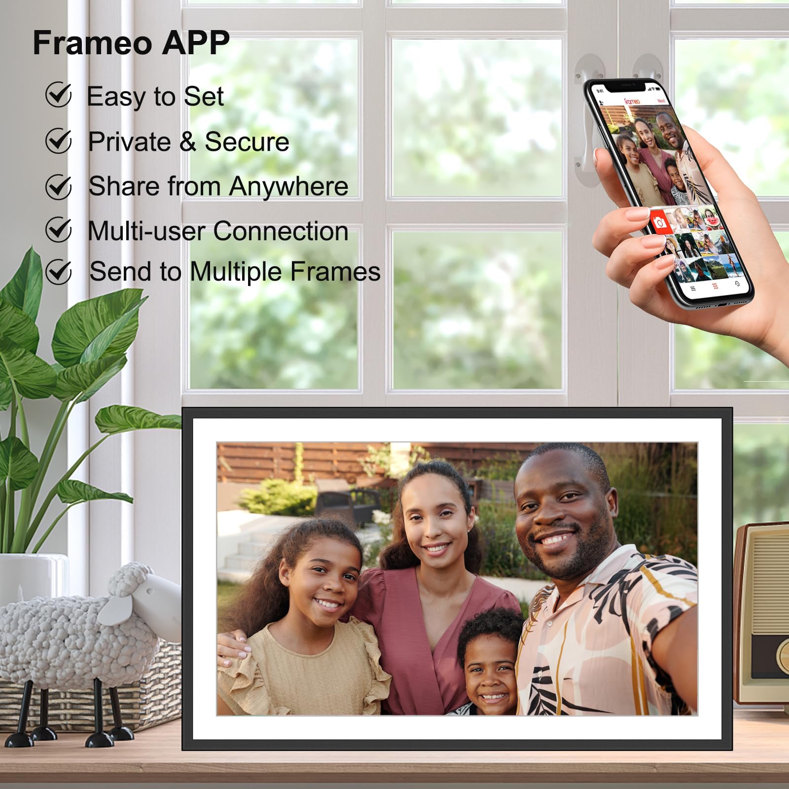 Amazon.com : Frameo 15.6 Inch Large Digital Picture Frame WiFi