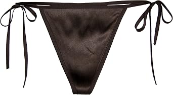 Paradise Silk Womens Silk Spandex Low Rise Side Tie Sexy Thong One Size