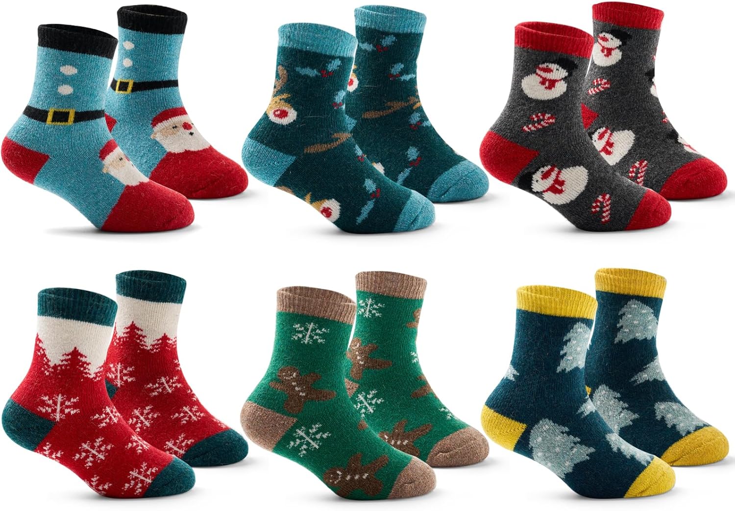 Yoille Boys Wool Socks Kids Winter Warm Socks Thicken Thermal Crew Socks for Boys 6 Pairs Yoille Boys Wool Socks Kids Winter Warm Socks Thicken Thermal Crew Socks for Boys 6 Pairs