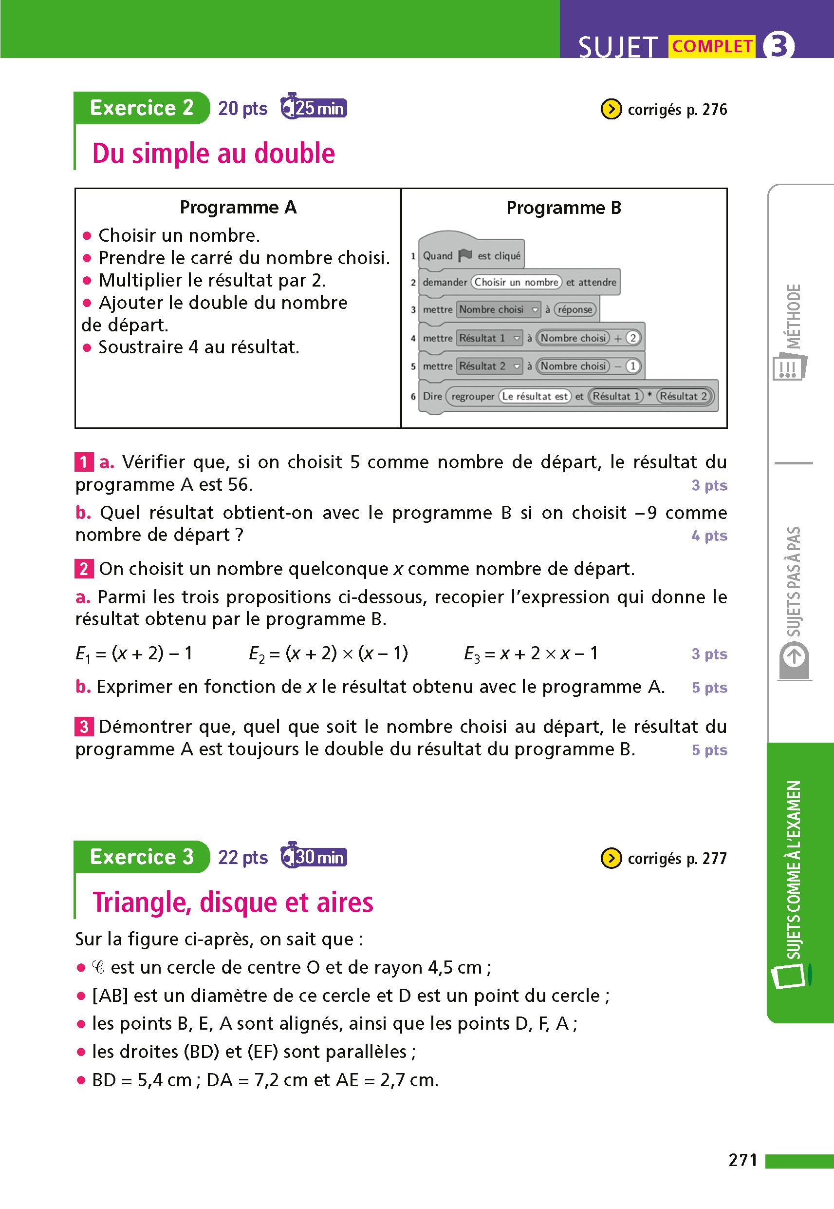 Annales ABC du Brevet 2026 - Maths 3e - Sujets et corrigés + fiches de révisions