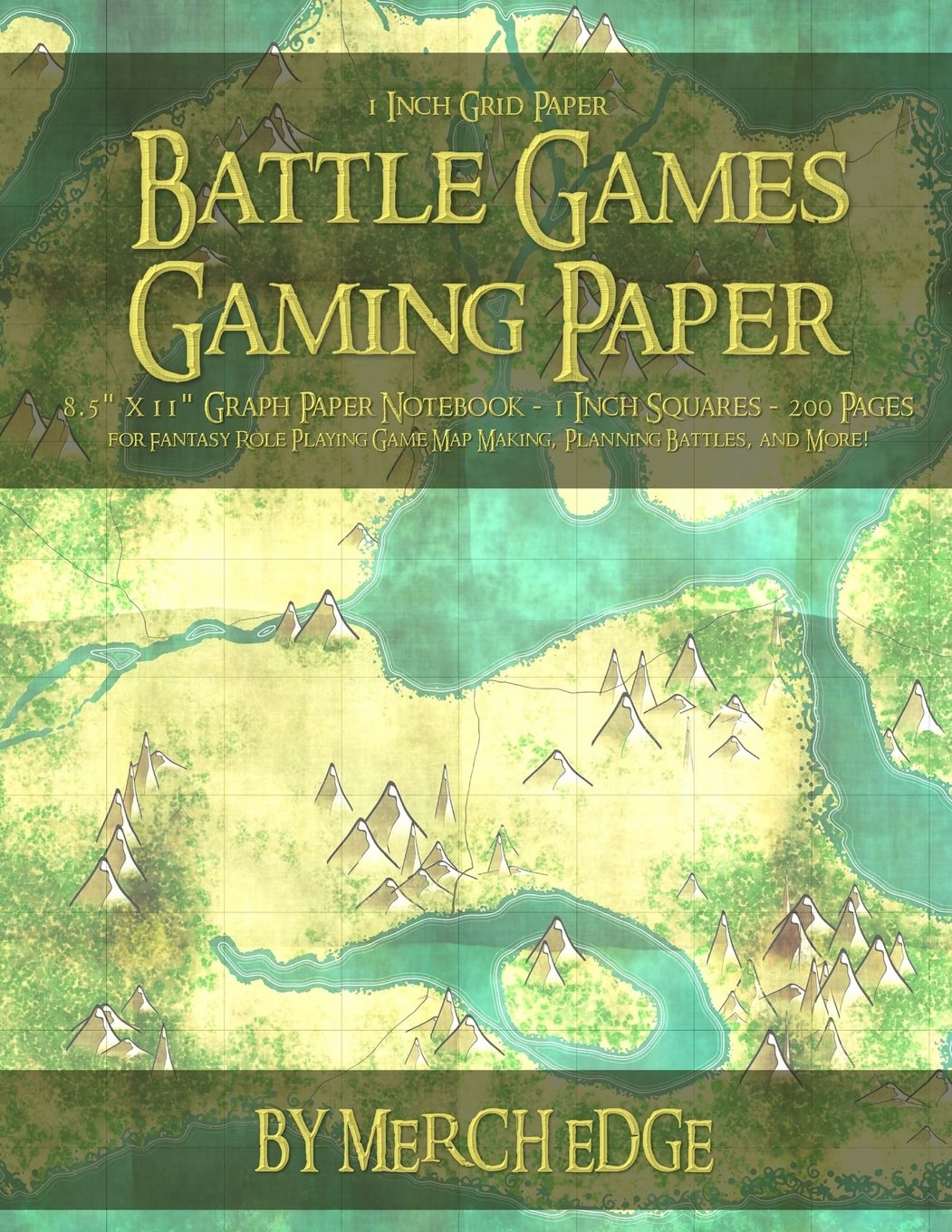 Buy Battle Games Gaming Paper 1 Inch Grid Paper 8.5" x 11" Graph Paper