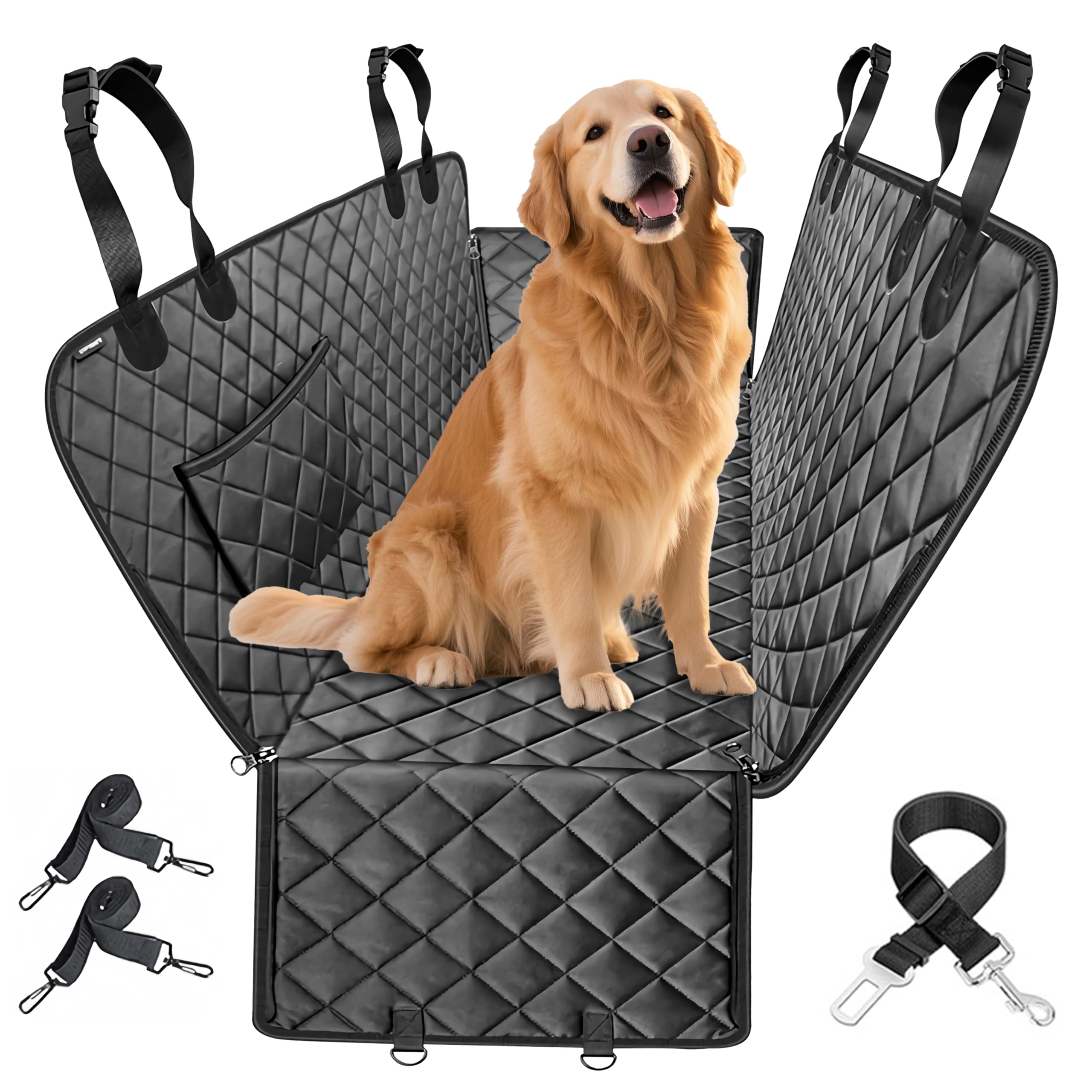 Protection Voiture Chien ArrièRe pour Animaux, AlèSe ImperméAble et Anti-Rayures pour Chien, Tissu Oxford 600d, Housse Voiture Chien Universelle pour Voitures ParticulièRes, Camions et SUV