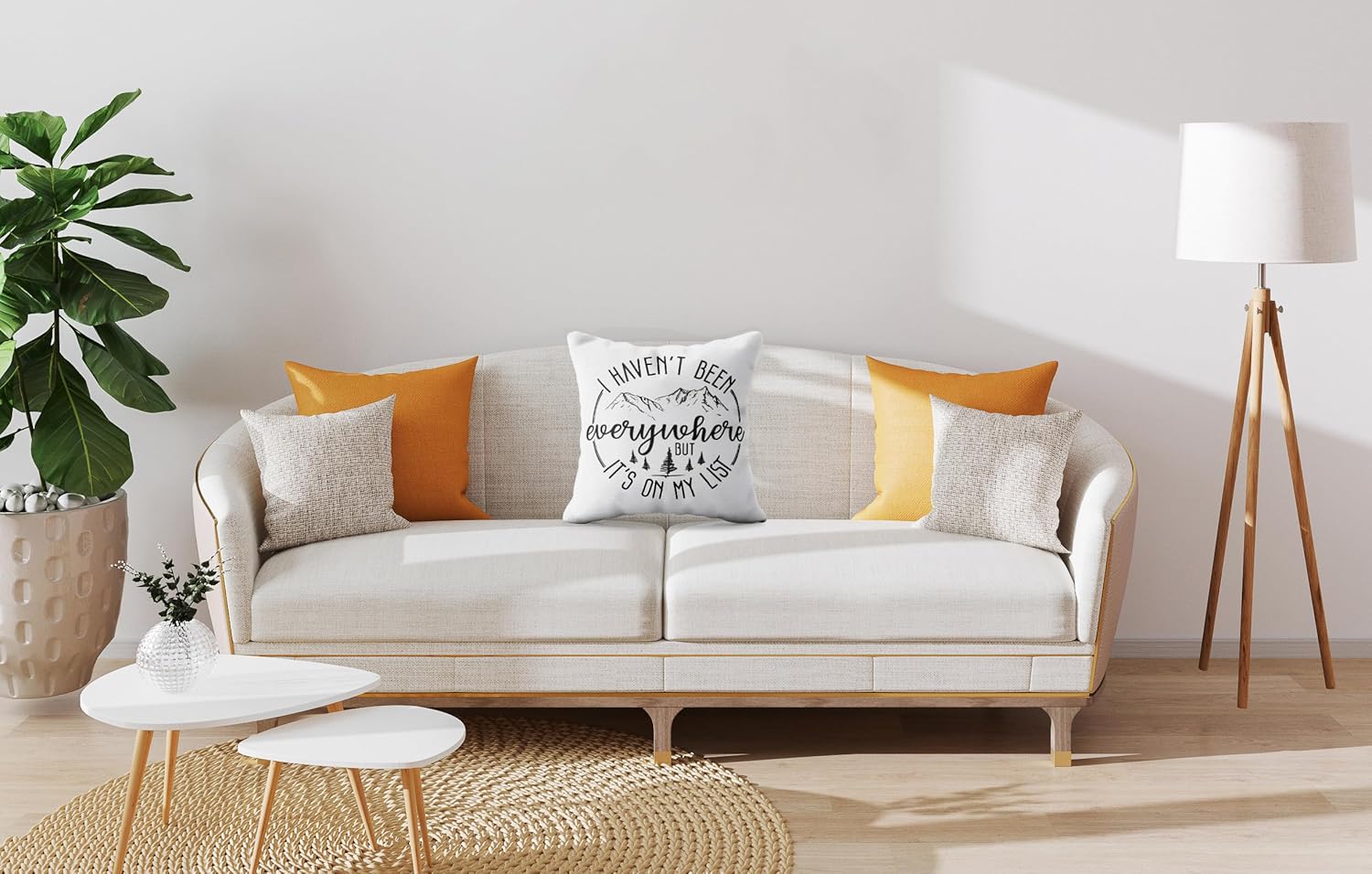 I Haven't Been Everywhere But It's On My List World Traveler Adventure and Vacation Throw Pillow Covers 18x18 inch,Gifts for Traveler,Camping Decorations - Image 2