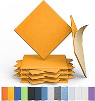 Vista 14 de Paquete de 12 paneles acústicos autoadhesivos de espuma acústica a prueba de sonido, alta densidad, hexagonales, 12 x 10.23 x 0.4 pulgadas