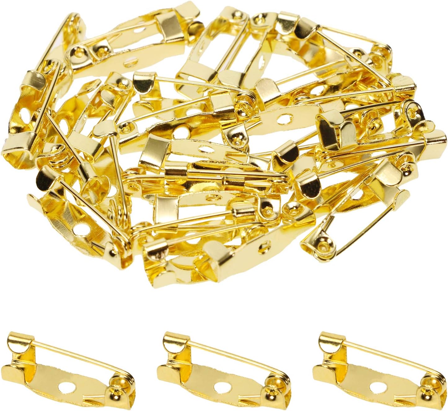 Shapenty 30PCS Locking Pins Backs Safety Clasp Brooch Badge