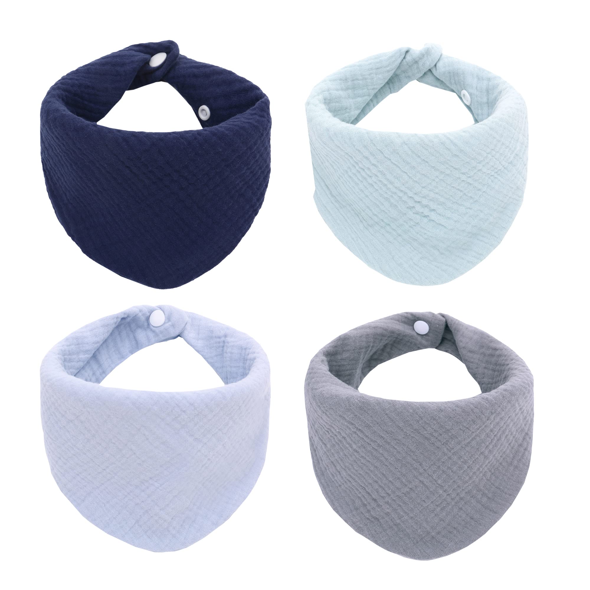 Set van 6 driehoekige babyslabbetjes, katoenen bandana's, instelbaar, spuugdoek, super absorberend, halsdoeken 0-36 maanden, meerkleurig (F), 0-3 jaar