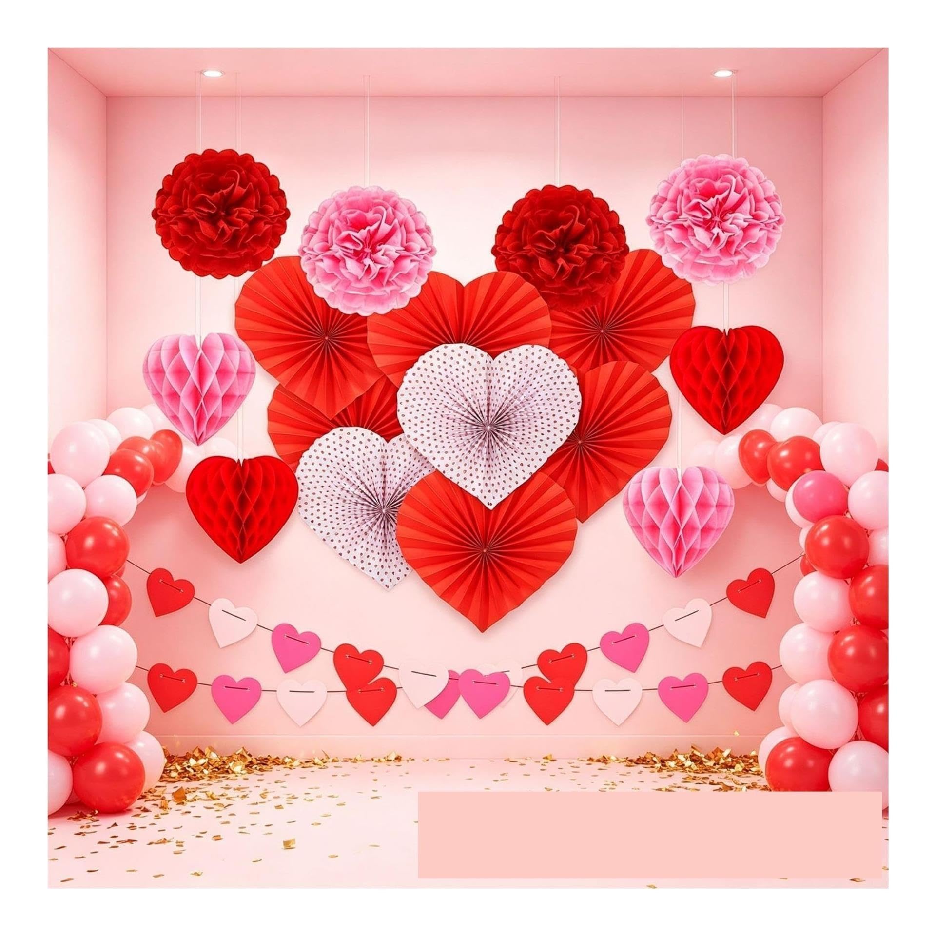 1 Juego De Decoración Abanico Papel Amor Para Decoraciones