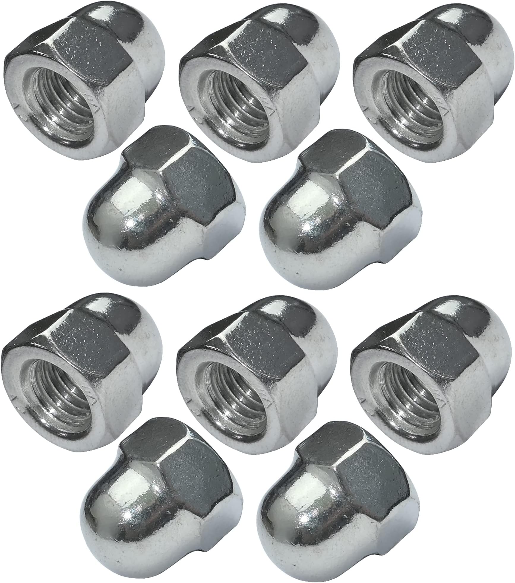 Lot De 25 écrous à Bride Hexagonale M10-1,25 Avec Insert Nylon - Classe 8, Finition Zinc Jaune, Made In USA